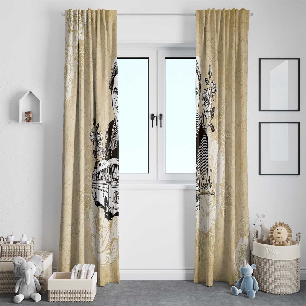 Nah Rosa Parks African Window Curtain Black Women History - African Pride