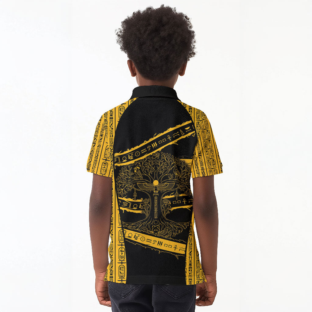 Egypt Tree Of Life Kid Polo Shirt The Fig In Ancient Egyptian