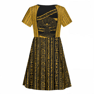 Egypt Tree Of Life Kid Short Sleeve Dress The Fig In Ancient Egyptian