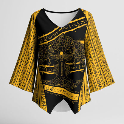 Egypt Tree Of Life Kimono Sleeve Blouse The Fig In Ancient Egyptian