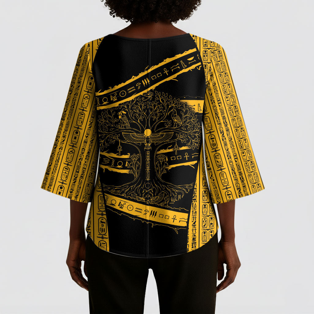 Egypt Tree Of Life Kimono Sleeve Blouse The Fig In Ancient Egyptian