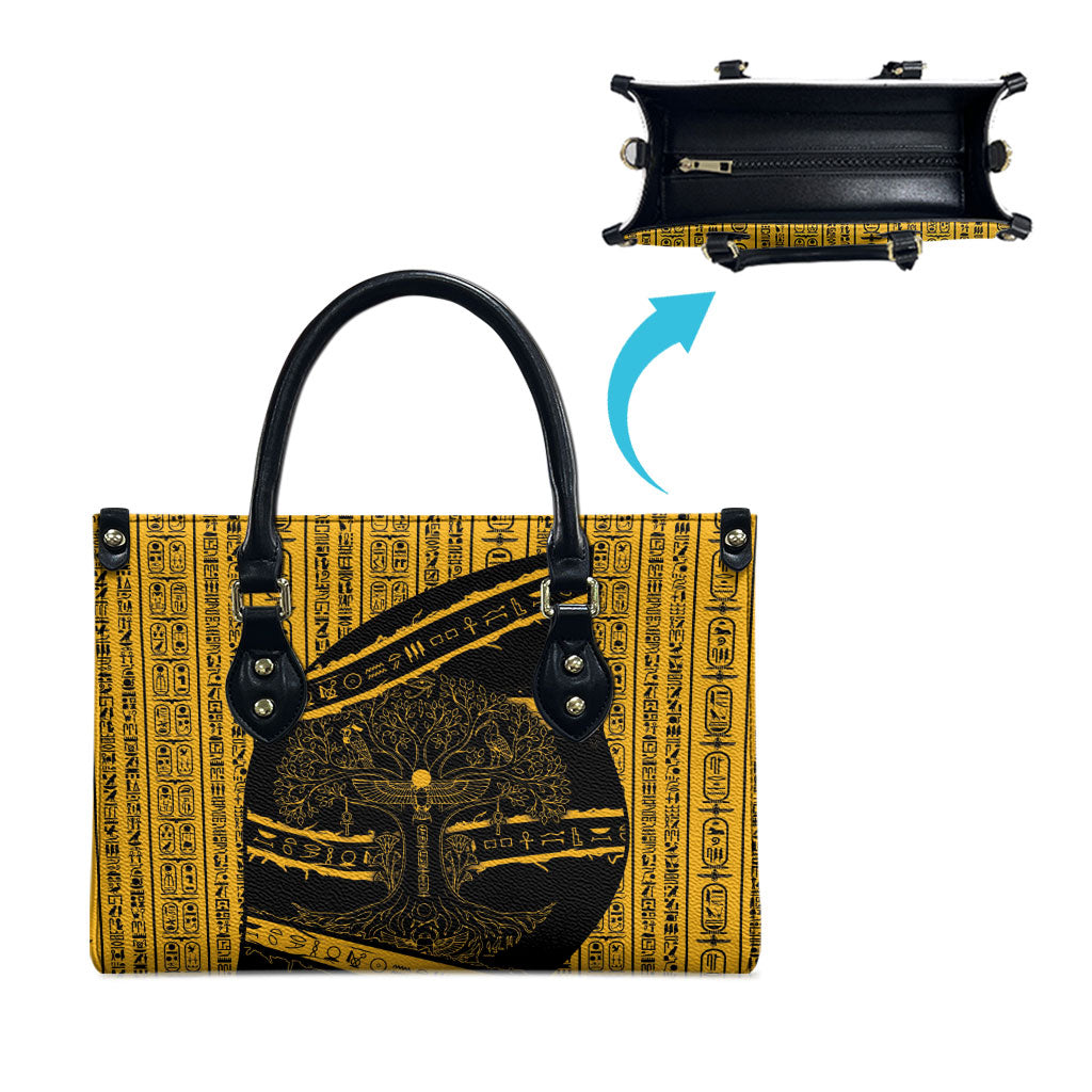 Egypt Tree Of Life Leather Bag The Fig In Ancient Egyptian