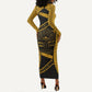 Egypt Tree Of Life Long Sleeve Bodycon Dress The Fig In Ancient Egyptian