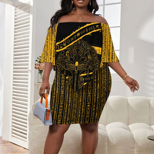 Egypt Tree Of Life Off Shoulder Short Dress The Fig In Ancient Egyptian