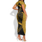 Egypt Tree Of Life Short Sleeve Bodycon Dress The Fig In Ancient Egyptian