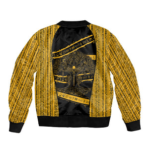 Egypt Tree Of Life Sleeve Zip Bomber Jacket The Fig In Ancient Egyptian