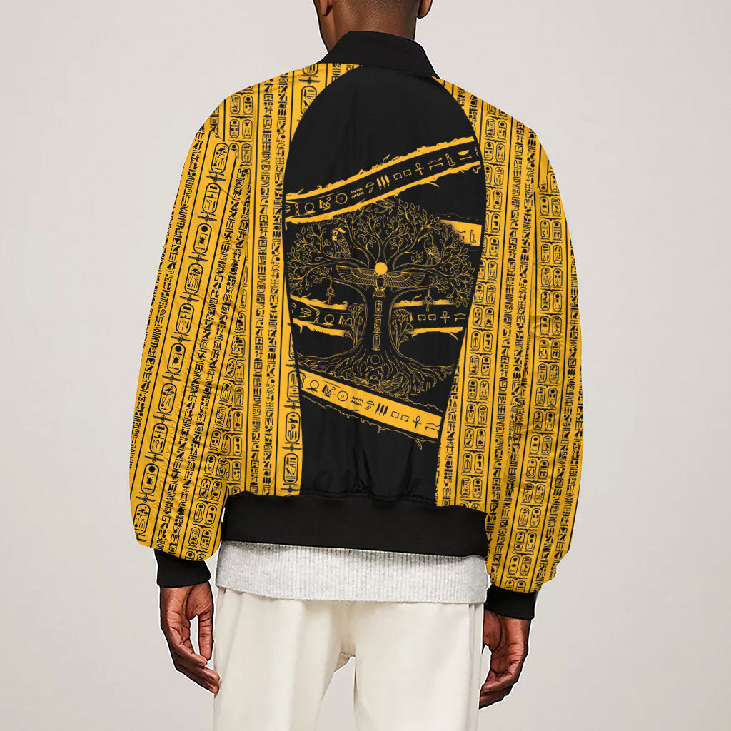 Egypt Tree Of Life Sleeve Zip Bomber Jacket The Fig In Ancient Egyptian