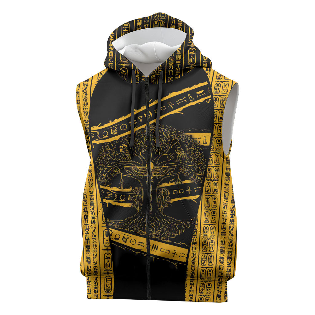 Egypt Tree Of Life Sleeveless Zip Hoodie The Fig In Ancient Egyptian