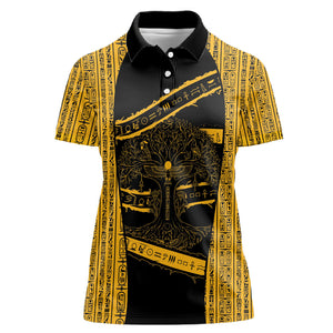 Egypt Tree Of Life Women Polo Shirt The Fig In Ancient Egyptian