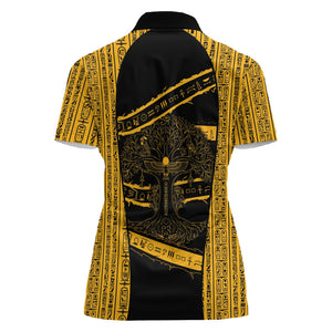 Egypt Tree Of Life Women Polo Shirt The Fig In Ancient Egyptian