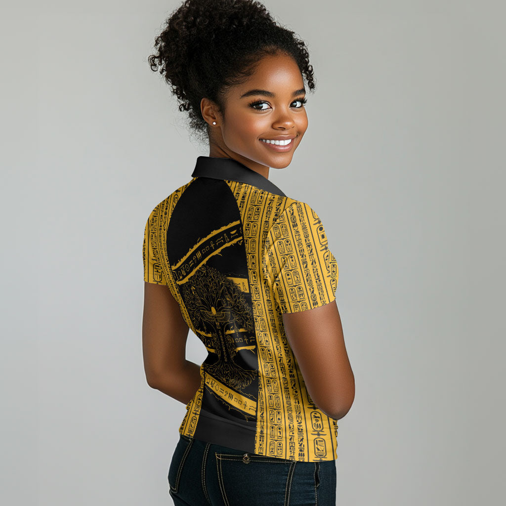 Egypt Tree Of Life Women Polo Shirt The Fig In Ancient Egyptian