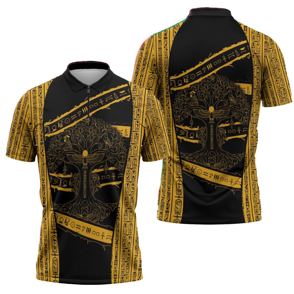 Egypt Tree Of Life Zipper Polo Shirt The Fig In Ancient Egyptian