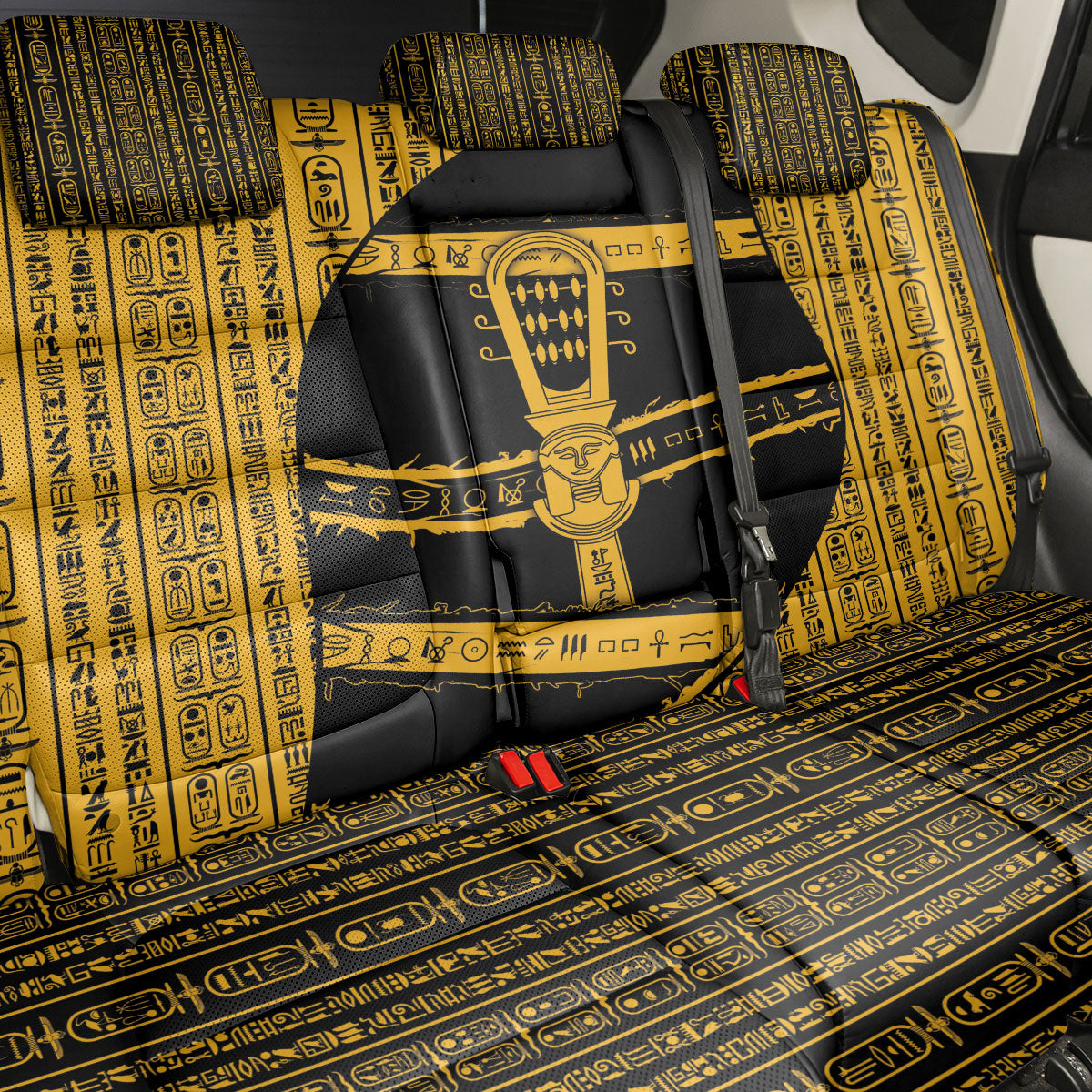Egypt Sistrum Back Car Seat Cover Ancient Mythology Sacred Rattling Instrument