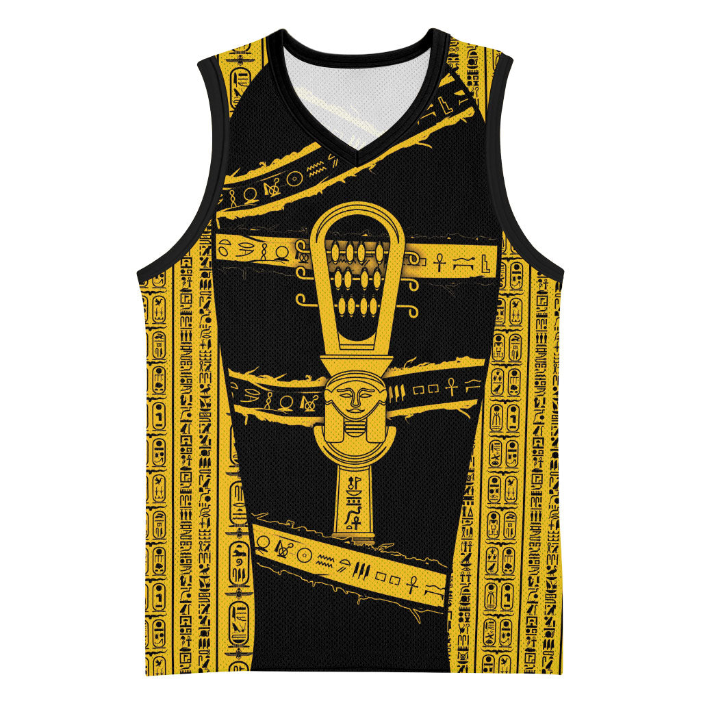 Egypt Sistrum Basketball Jersey Ancient Mythology Sacred Rattling Instrument