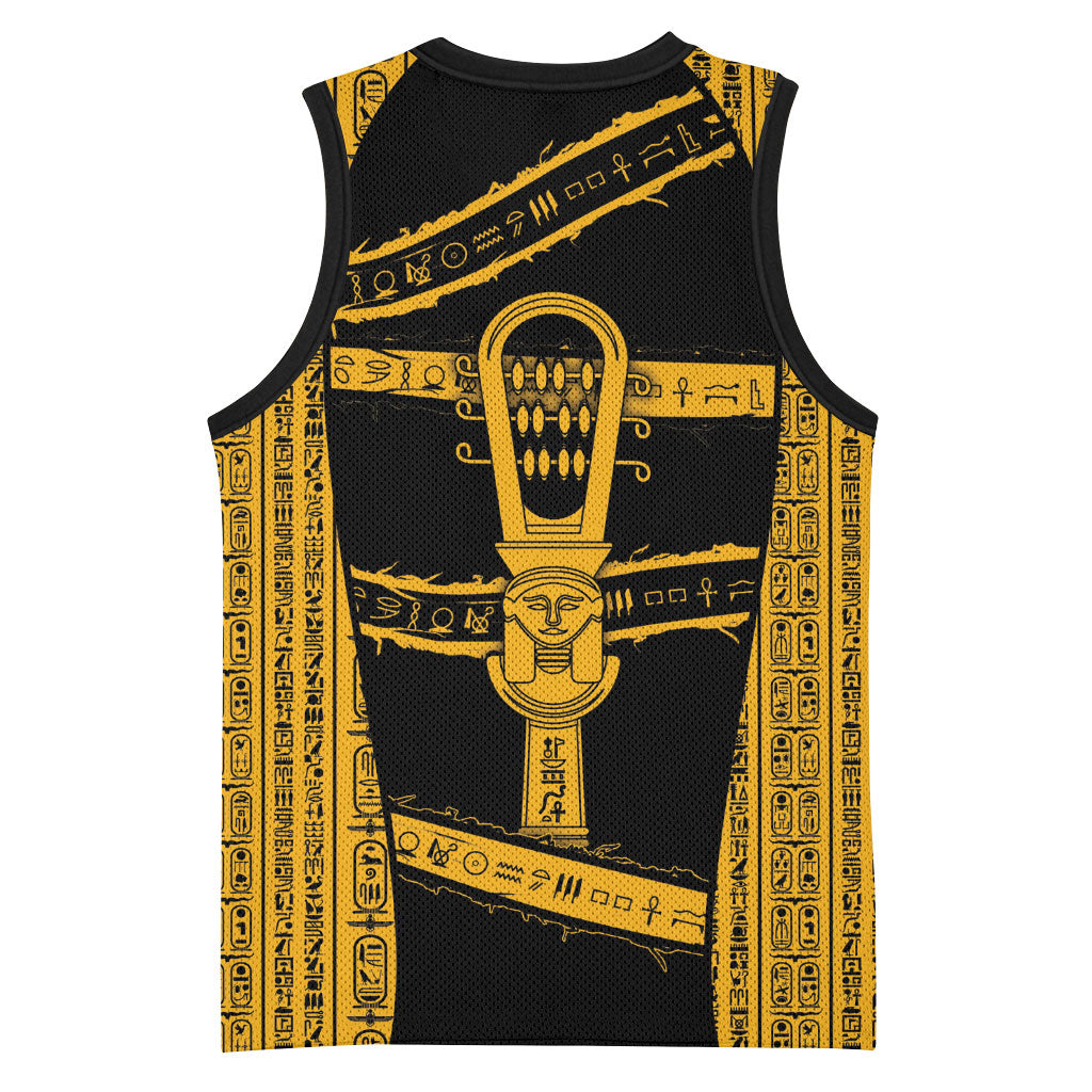 Egypt Sistrum Basketball Jersey Ancient Mythology Sacred Rattling Instrument