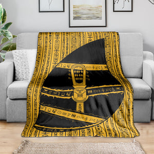 Egypt Sistrum Blanket Ancient Mythology Sacred Rattling Instrument