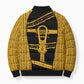 Egypt Sistrum Bomber Puffer Jacket Ancient Mythology Sacred Rattling Instrument