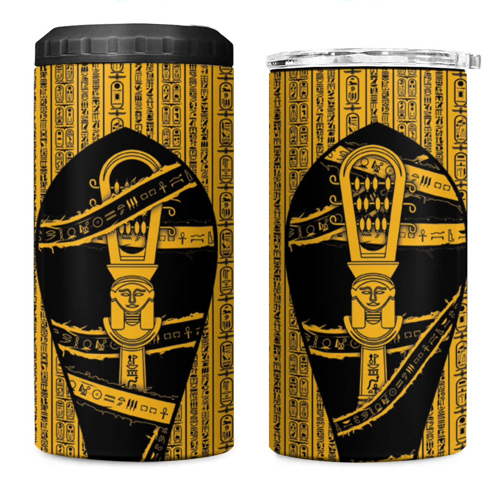 Egypt Sistrum 4 in 1 Can Cooler Tumbler Ancient Mythology Sacred Rattling Instrument