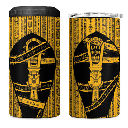 Egypt Sistrum 4 in 1 Can Cooler Tumbler Ancient Mythology Sacred Rattling Instrument