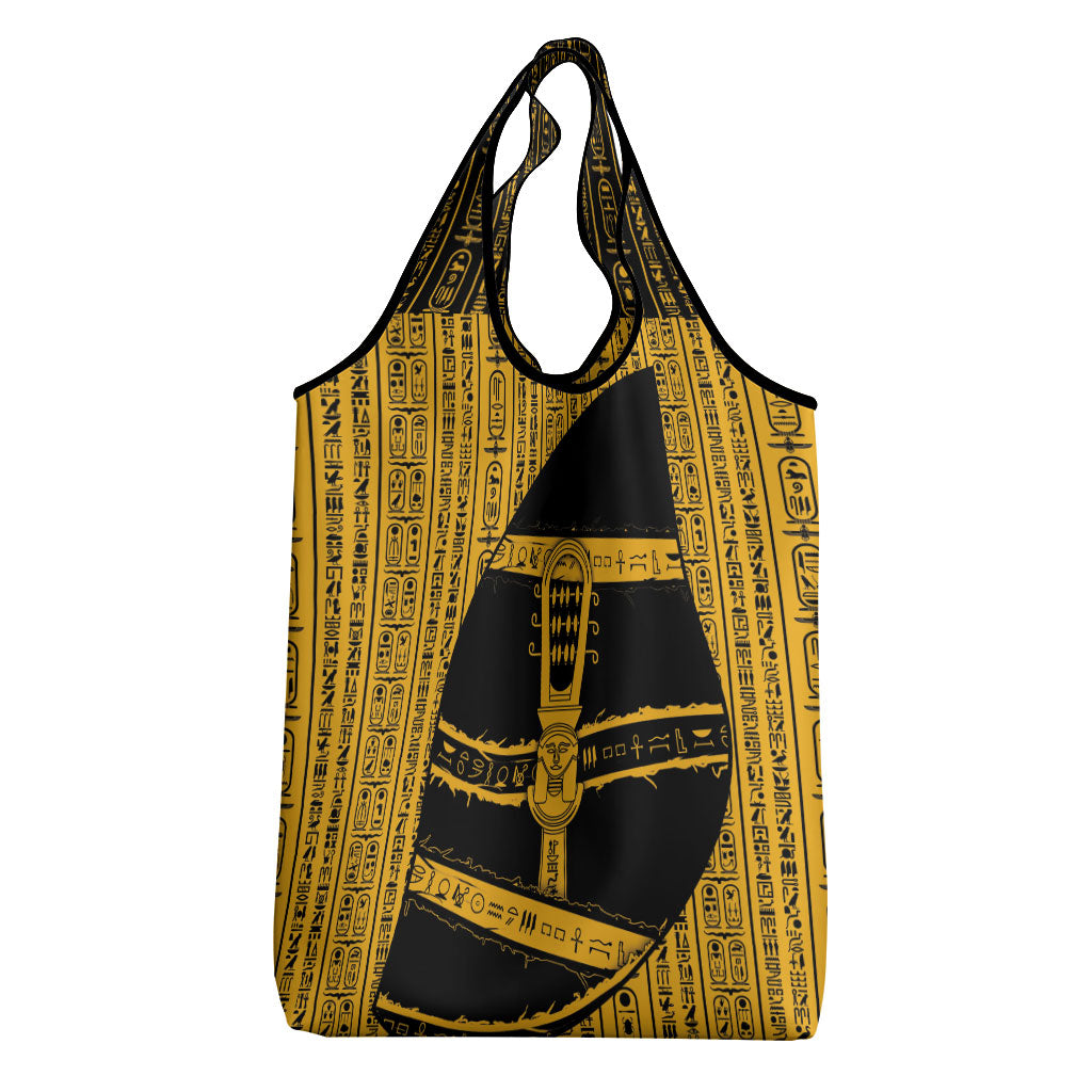 Egypt Sistrum Grocery Bag Ancient Mythology Sacred Rattling Instrument