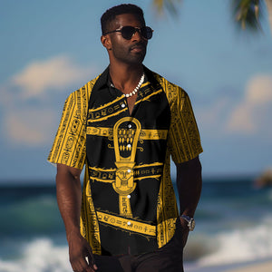 Egypt Sistrum Hawaiian Shirt Ancient Mythology Sacred Rattling Instrument
