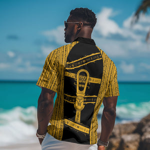 Egypt Sistrum Hawaiian Shirt Ancient Mythology Sacred Rattling Instrument