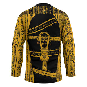 Egypt Sistrum Hockey Jersey Ancient Mythology Sacred Rattling Instrument