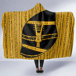 Egypt Sistrum Hooded Blanket Ancient Mythology Sacred Rattling Instrument