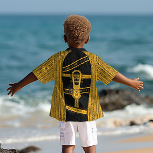 Egypt Sistrum Kid Hawaiian Shirt Ancient Mythology Sacred Rattling Instrument