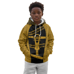 Egypt Sistrum Kid Hoodie Ancient Mythology Sacred Rattling Instrument
