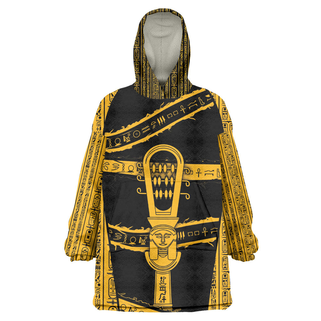 Egypt Sistrum Kid Wearable Blanket Hoodie Ancient Mythology Sacred Rattling Instrument
