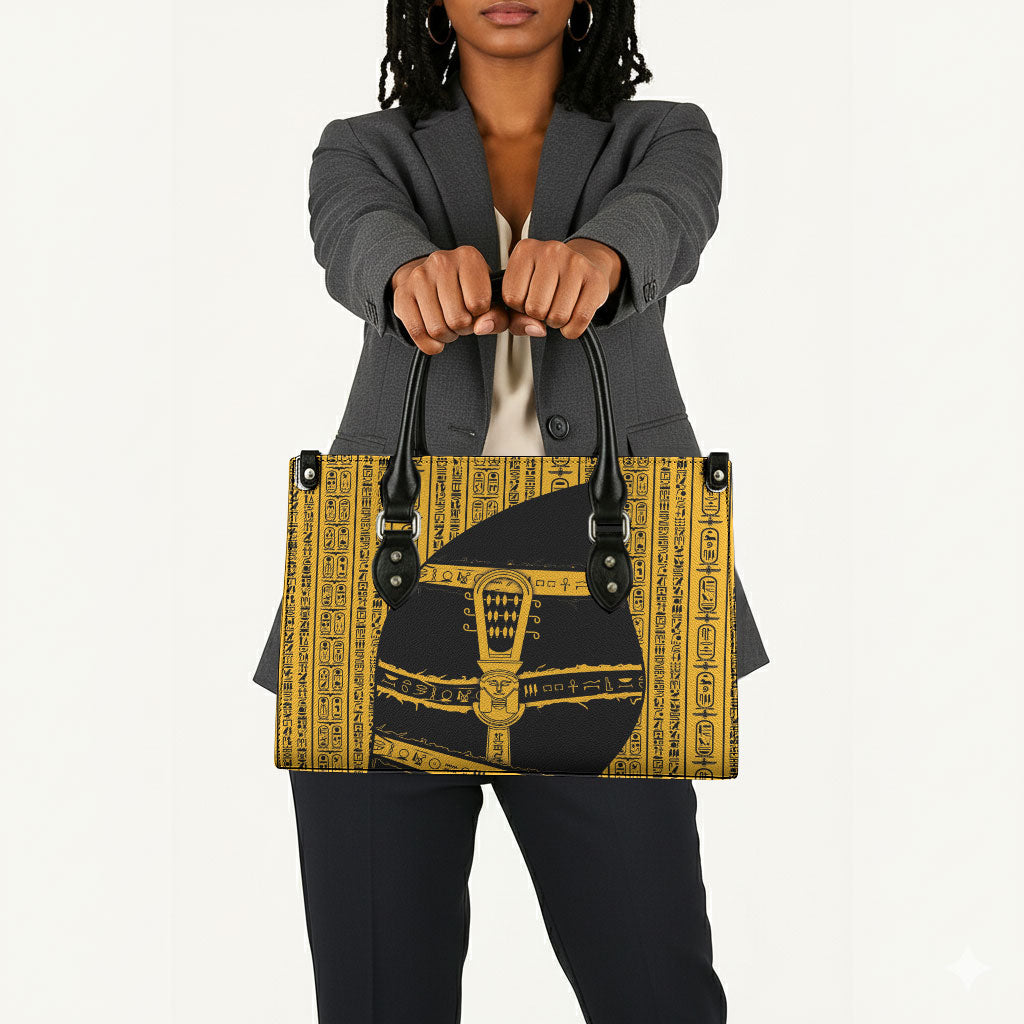 Egypt Sistrum Leather Bag Ancient Mythology Sacred Rattling Instrument