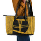 Egypt Sistrum Leather Tote Bag Ancient Mythology Sacred Rattling Instrument