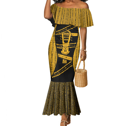 Egypt Sistrum Mermaid Dress Ancient Mythology Sacred Rattling Instrument