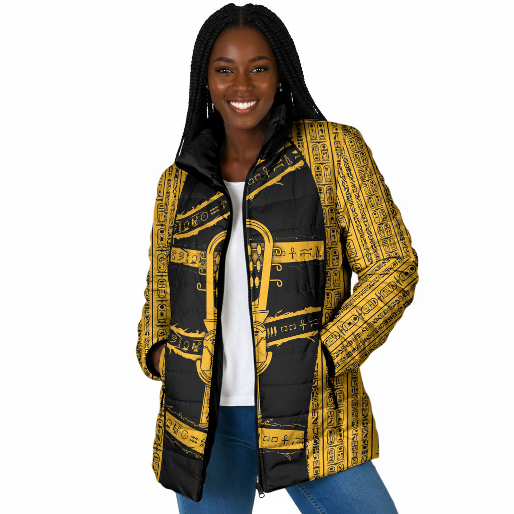 Egypt Sistrum Padded Jacket Ancient Mythology Sacred Rattling Instrument