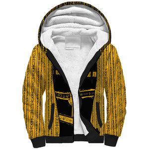 Egypt Sistrum Sherpa Hoodie Ancient Mythology Sacred Rattling Instrument
