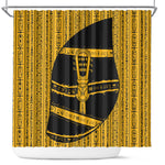Egypt Sistrum Shower Curtain Ancient Mythology Sacred Rattling Instrument