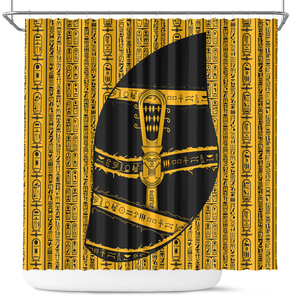 Egypt Sistrum Shower Curtain Ancient Mythology Sacred Rattling Instrument