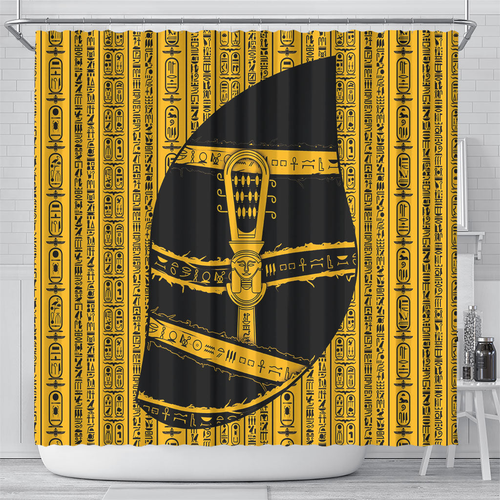 Egypt Sistrum Shower Curtain Ancient Mythology Sacred Rattling Instrument