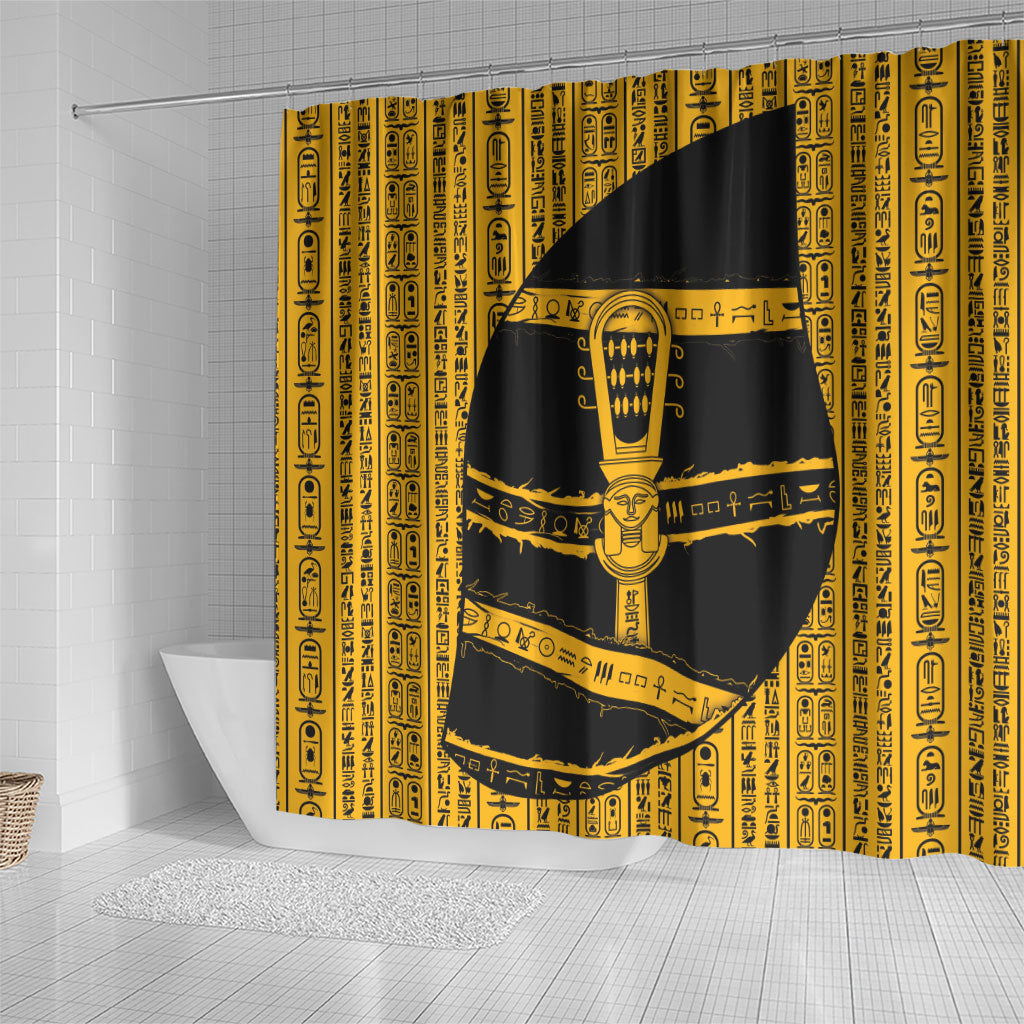 Egypt Sistrum Shower Curtain Ancient Mythology Sacred Rattling Instrument