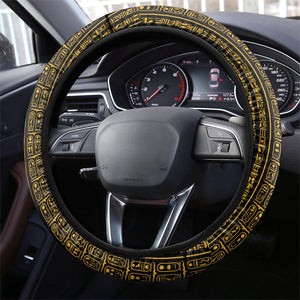 Egypt Sistrum Steering Wheel Cover Ancient Mythology Sacred Rattling Instrument