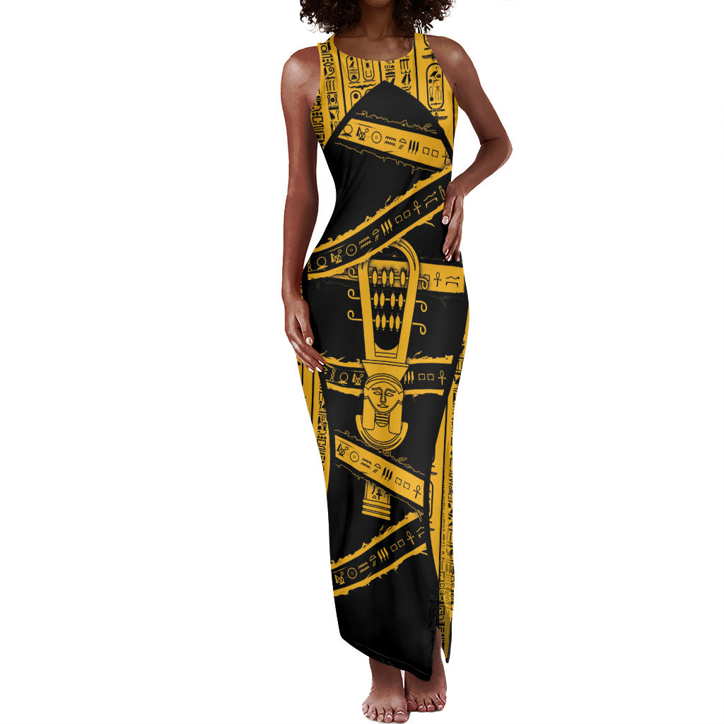 Egypt Sistrum Tank Maxi Dress Ancient Mythology Sacred Rattling Instrument