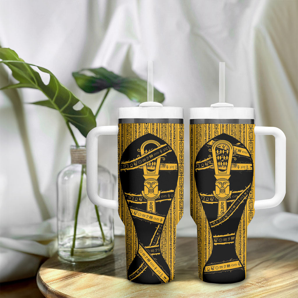 Egypt Sistrum Tumbler With Handle Ancient Mythology Sacred Rattling Instrument