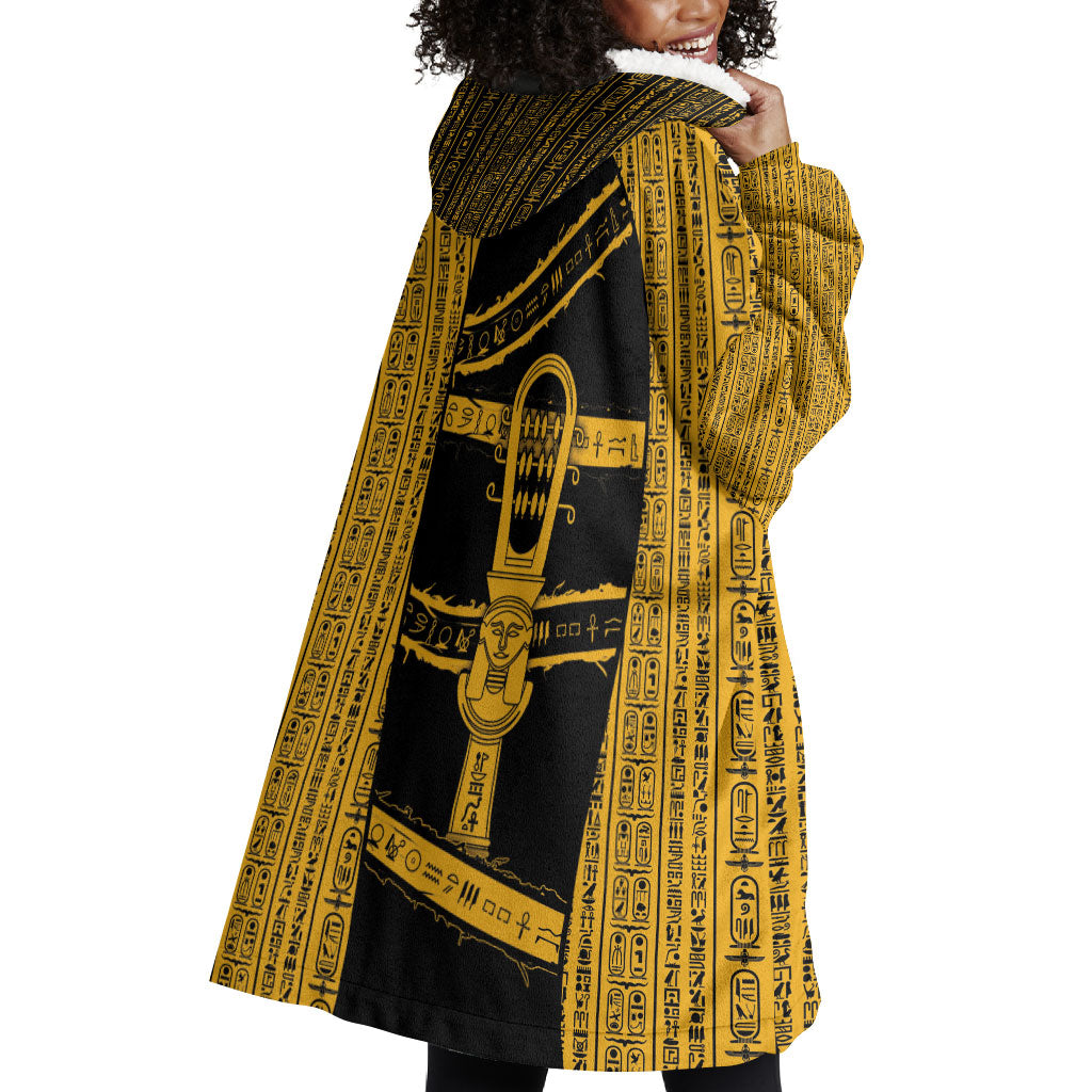Egypt Sistrum Wearable Blanket Hoodie Ancient Mythology Sacred Rattling Instrument