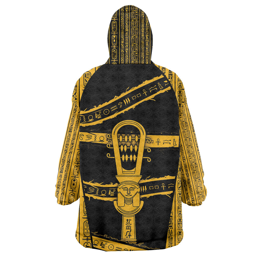 Egypt Sistrum Wearable Blanket Hoodie Ancient Mythology Sacred Rattling Instrument
