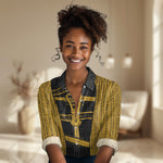Egypt Sistrum Women Casual Shirt Ancient Mythology Sacred Rattling Instrument