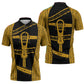 Egypt Sistrum Zipper Polo Shirt Ancient Mythology Sacred Rattling Instrument