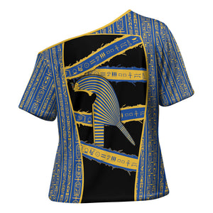 Egypt Nemyss Cross Shoulder Shirt Ancient Mythology Pharaoh Royal