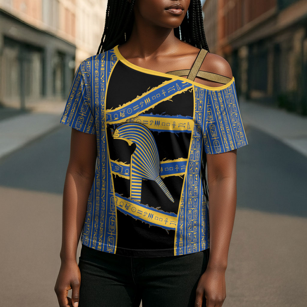 Egypt Nemyss Cross Shoulder Shirt Ancient Mythology Pharaoh Royal