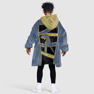 Egypt Nemyss Kid Wearable Blanket Hoodie Ancient Mythology Pharaoh Royal